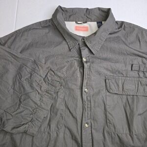 WRANGLER Men's 3XL Gray Short Sleeve Fishing Shirt‎ -1099
